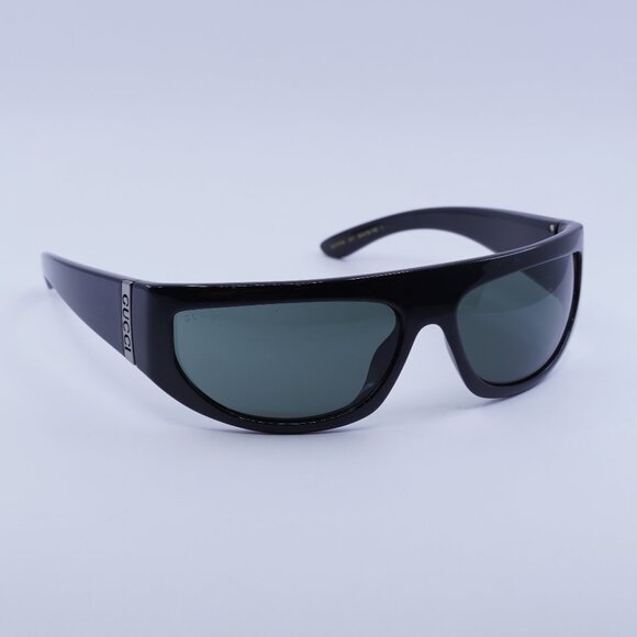 Gucci GG1574S 001 Sunglasses Black Rectangle Frame, Grey Lenses - Picture 1 of 11